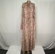 AllSaints Womens Maxi Dress Clay Pink Size 10 Susannah Cascade Long Sleeves