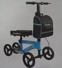 BlessReach Economy Knee Scooter, Steerable, Foldable Knee Walker - Blue