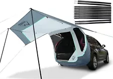 SUV Tailgate Tent with Awning Shade, Car Roof Canopy and Poles