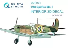 1/48 Quinta Studios 3D Interior Decal #48134 Spitfire Mk.I for Tamiya