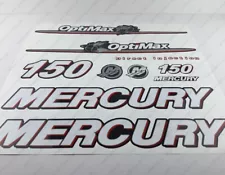 Mercury 150 hp Optimax outboard engine decals sticker set reproduction 150HP