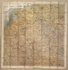 Vintage Original WWII Silk Escape Map 43/C&D France Belgium Holland Germany