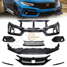 Front Bumper Cover for Honda Civic 16-21 Coupe Sedan Type-R Style Fascia Trim