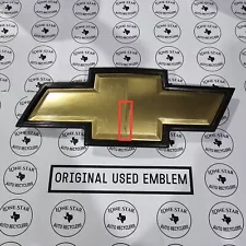 2007-2013 Chevy Silverado Grille Emblem Bowtie (Used OEM) "CRACK" Gold/Black