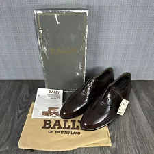 VTG Bally Parawet Berkshire 663 Oxford Dress Shoes Men's Size 11 AA Narrow Brown