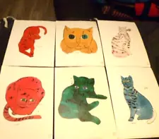 6 Pop Art Cats Warhol Posters Cat 25 Cats Name Sam Andy Warhol Prints A3 size