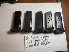 1 Ruger LCP 90405 7 Rounds 380 ACP Extended Magazine