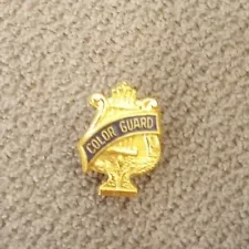 Color Guard Lapel Pin Gold 1980s