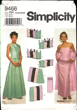 Simplicity 9466 Size RR 14-20 Misses' Tops, Skirts & Wrap Sewing Pattern Uncut