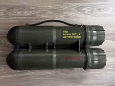 The Carl Gustaf 8.4 cm recoilless rifle Round Container 84mm TPT 441 SN/50