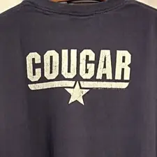 Top Gun Cougar Short Sleeve T Shirt XL Navy Made in USA 80sTees.com