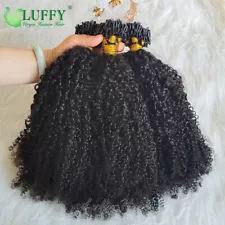 Afro Kinky Curly Micro Loop Ring Link Hair Extensions Human Hair for Black Women