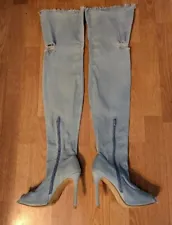 Thigh High Women's Jean Heels