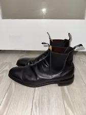 RM WILLIAMS CRAFTSMAN BLACK KANGAROO CHELSEA BOOTS US 15