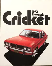 1972 Plymouth Cricket USA Brochure Brochure, 4 Pages