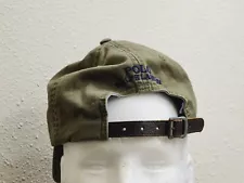 Polo Ralph lauren leather strap multicolor pony army green chino ball cap hat