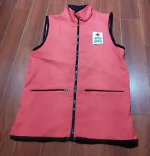 Official American Red Cross Volunteer Vest Full Zip Orange Sz S