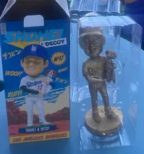 Shohei Ohtani and Decoy GOLD L.A Dodgers Bobblehead 8/28/2024 SGA New In Box