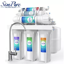 100 GPD 6 Stage Alkaline Reverse Osmosis Drinking Water Filter System Purifier