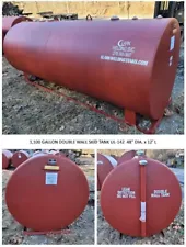 New 1000 Gallon Above Ground Double Wall Skid Tank UL 142 Diesel Oil Gas Storage