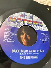 the supremes-back in my arms again-45 rpm motown w/p.sleeve-fr.1965hear vinyl ex