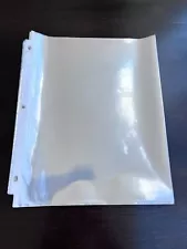 Lot of 50 Clear Plastic Sheet Protectors for 8.5"x11" Paper - Used, Estate Sale