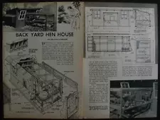 Poultry House Chicken Coop 1946 HowTo build PLANS 12 Hens