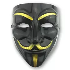 Black V for Vendetta Mask Hacker Mask Spy Ninjas PZ9 Costume Guy Fawkes Mask