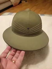 USN NAVY WW2/KoreaVietnam War N-140 Pith Helmet Fiber Tropical Sun Hat