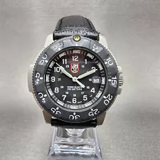 Luminox Navy Seal 3100 Watch Men 43mm Black Dial Stainless Steel Date Round Runs