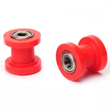 motorcycle bike red 8mm chain roller slider tensioner guide pulley dirt pit new (For: Cagiva)