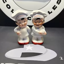 TAPPAN STOVES 1950's LITTLE MAGIC CHEF Ceramic Salt & Pepper Shakers Japan Vtg