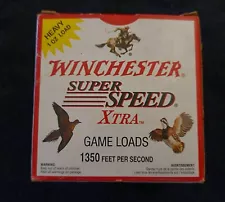 Vintage Winchester Super Speed Xtra Game Load 12 Guage Shotgun Shell Box