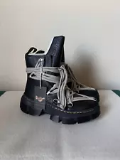 Rick Owens x Dr. Martens DMXL Megalace - Size 9 - Black Leather - NEW