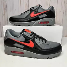 Nike By You Air Max 90 Black Grey Infrared Red Shoes FZ3984-900 Men's Size 10.5