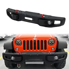 CALLIERT Steel Front Bumper for 07-18 Jeep Wrangler Rubicon JK 10th Anniversary