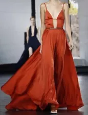 Jason Wu Collection Spring 2015 Runway Strappy Back Long Gown Maxi Dress US 4