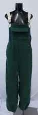 Cider Women's Sleeveless Fleece Pinafore Jogger Jumpsuit AN3 Green Large NWT