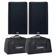 QSC K12.2 K2 Series 2Way 2000W 12" Powered Active Speakers Pair w Totes K12