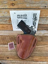 El Paso Saddlery Brown Leather Lined Street Combat Holster for Colt 45 1911 5"