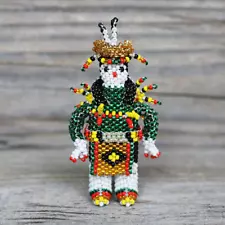 NATIVE AMERICAN BEADWORK ZUNI BEADED POW WOW DANCER BY TODD PONCHO