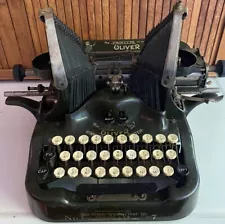 Antique Oliver Typewriter No. 7, 1912 Bat Wing, For Parts / Restoration Unique!