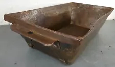 Vintage Super Heavy Duty 12 Lb Steel Industrial Factory Parts Storage Bin / Tote