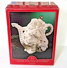 Royal Limited Holly Holiday Santa List Teapot Home for the Holidays Unused Box