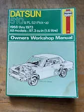 Datsun 510 & PL 521 Pick-up (1968-1973) Haynes Workshop Manual