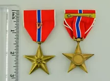 Bronze Star Medal (BS) with Valor "V" - full size USA made - Vietnam to date