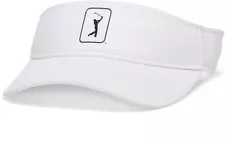 New PGA Tour AIRFLUX Golf Visor Cap - Adjustable Fit, Bright White Mesh Design