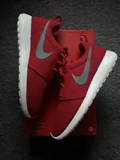 Nike Roshe Run Sport Red Cool Grey Sz 10 Mens Brand New DS 511881-601