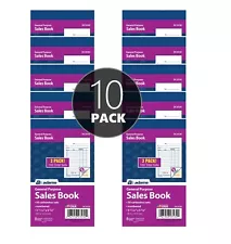 Adams General Purpose Sales Pads for Business 2-Part Carbonless 50 Sets 10 Books