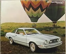 FORD MUSTANG II USA Car Sales Brochure For 1977 #421 Cobra II HARDTOP Ghia MACH